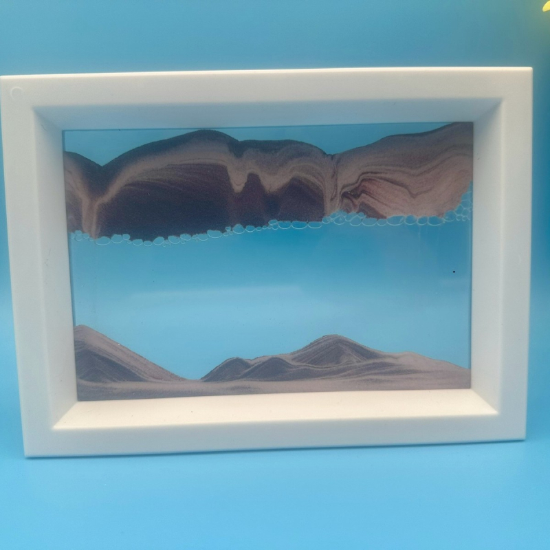 Pictură 3D cu nisip de 7 inci – ornament din sticlă pentru living și birou, artă de relaxare