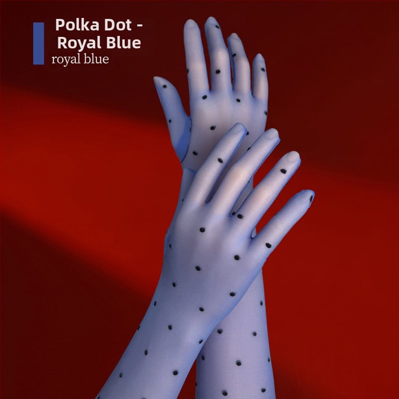 Qinghe 3D ultra-tanke rukavice s prstima – Aurora sjajna, sexy pet-prstne rukavice, dugi rukavi za ruku, zaštita od sunca, prozirne i svilenkasto glatke