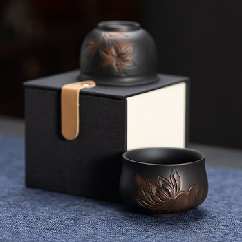 Jianzhan din ceramică purpurie – ceașcă personală, de lux pentru Gongfu ceai, unisex, mică, vintage