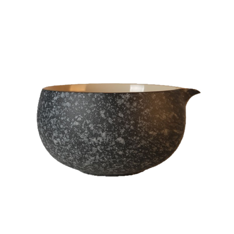 Set ceramic pentru Matcha: recipient de servire cu gură și bol pentru Matcha, stil japonez, glazură cuptor