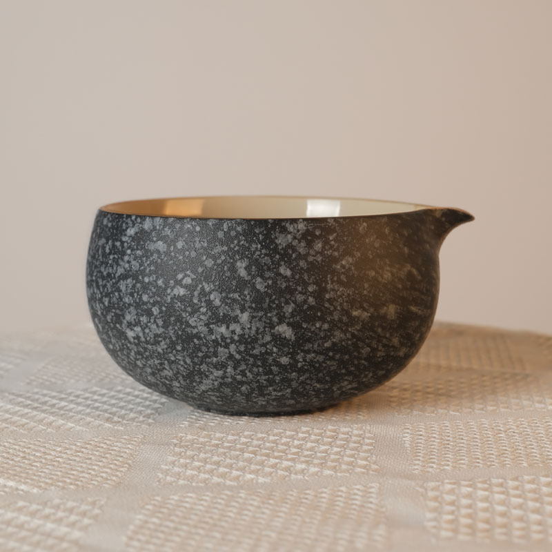 Set ceramic pentru Matcha: recipient de servire cu gură și bol pentru Matcha, stil japonez, glazură cuptor