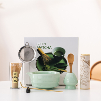 Set japonez de matcha cu tel pentru ceai și bol de matcha cu gură – accesorii ceramice pentru ceremonia ceaiului, stil modern