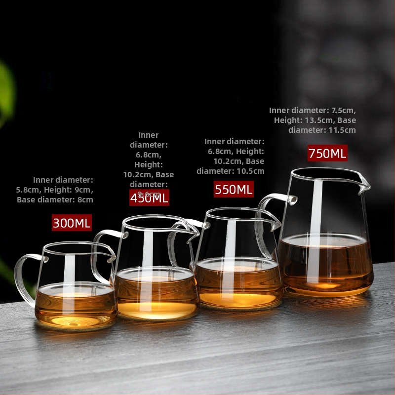 Cană de ceai din sticlă borosilicată rezistentă la căldură, cu strecurător, transparentă, în mărimi mari și mici
