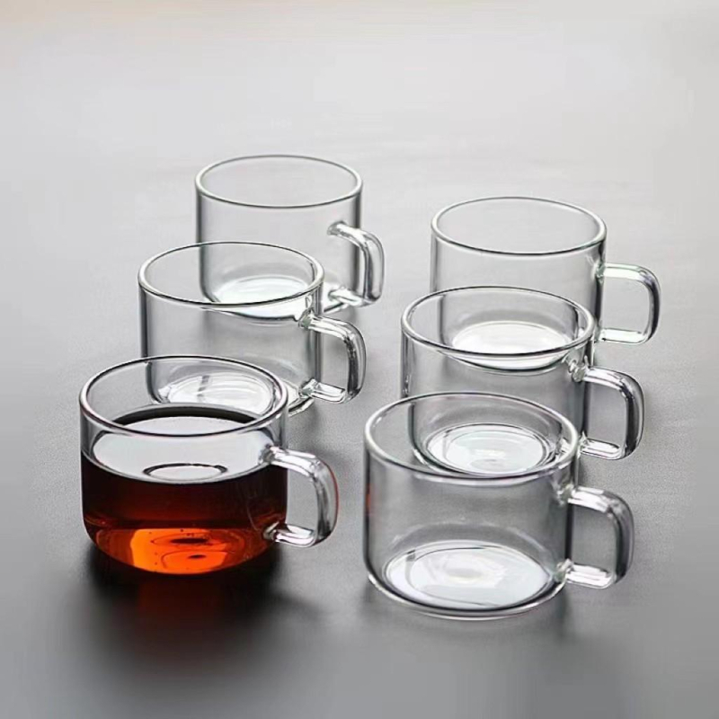 Ceainic din sticlă borosilicat cu mâner din lemn, capacitate mare, rezistent la temperaturi înalte, pentru plită electrică