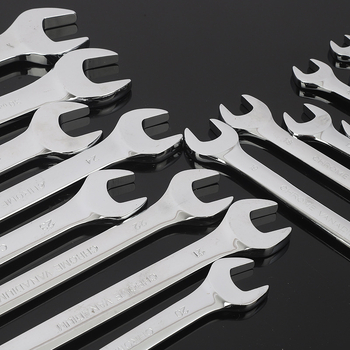 Cheie cu clichet industrial, deschidere deschisă, cu utilizare dublă, cheie cu șase colțuri, instrument pentru reparații auto, oțel cu carbon înalt
