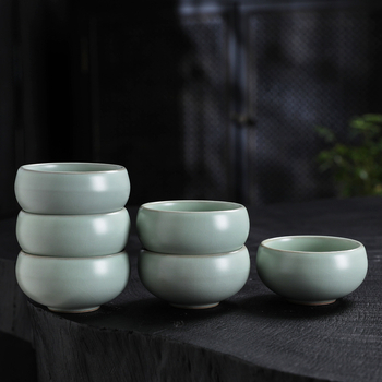 Ceașcă de ceai Ru Kiln, Ge Kiln cu glazură crăpată, ceramică, pentru casă și birou, mică ceașcă pentru degustare de ceai