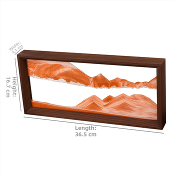 Rama cu nisip curgător și pictură din nisip — decor de masă pentru sufragerie