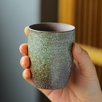Ceașcă mare de ceai din ceramică gresată, stil japonez, ceai Gongfu vintage