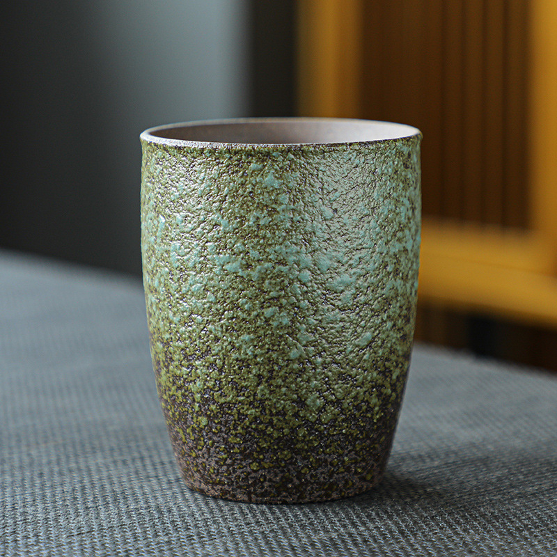 Ceașcă mare de ceai din ceramică gresată, stil japonez, ceai Gongfu vintage
