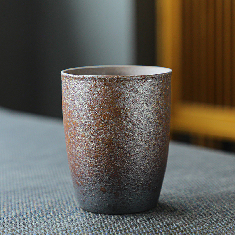 Ceașcă mare de ceai din ceramică gresată, stil japonez, ceai Gongfu vintage