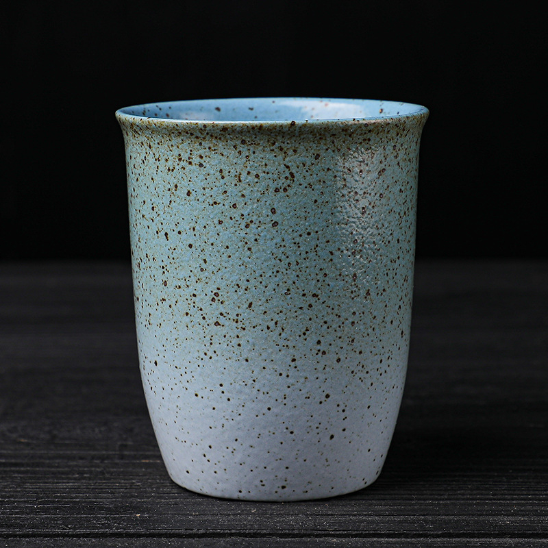 Ceașcă mare de ceai din ceramică gresată, stil japonez, ceai Gongfu vintage