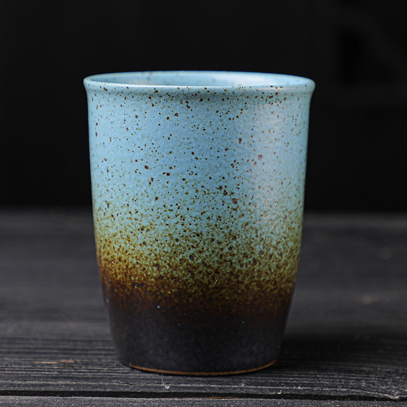 Ceașcă mare de ceai din ceramică gresată, stil japonez, ceai Gongfu vintage