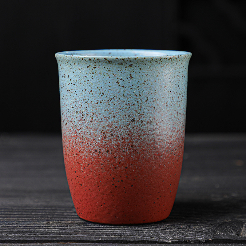 Ceașcă mare de ceai din ceramică gresată, stil japonez, ceai Gongfu vintage