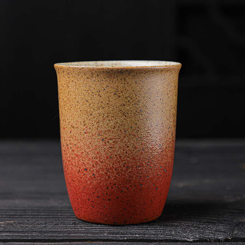 Ceașcă mare de ceai din ceramică gresată, stil japonez, ceai Gongfu vintage