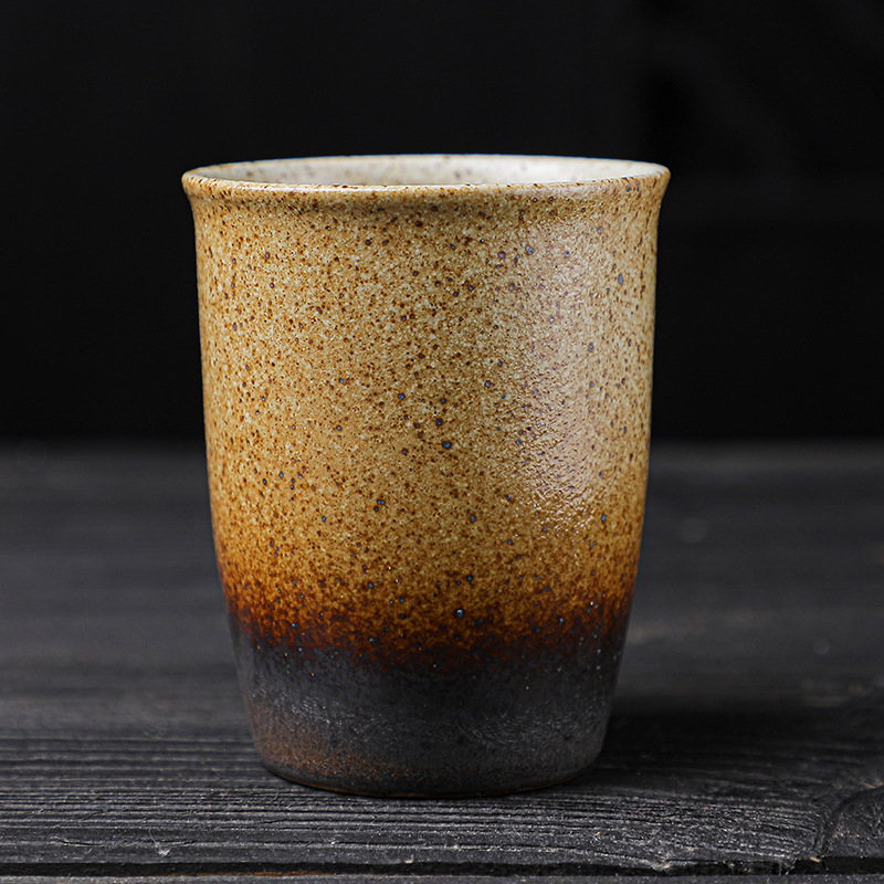 Ceașcă mare de ceai din ceramică gresată, stil japonez, ceai Gongfu vintage