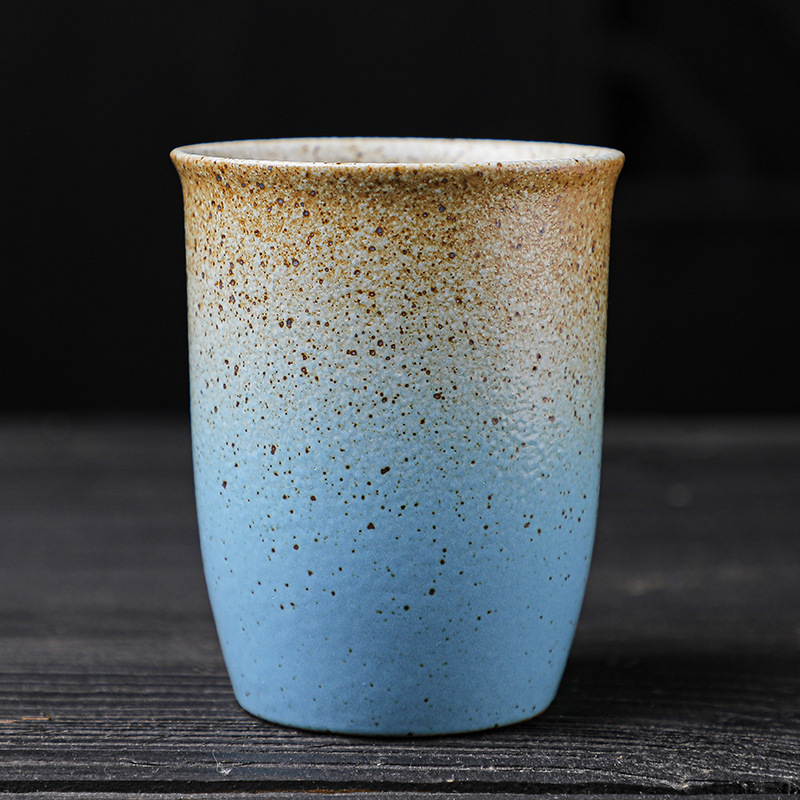 Ceașcă mare de ceai din ceramică gresată, stil japonez, ceai Gongfu vintage