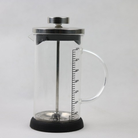 Ceainic de cafea din sticla borosilicată rezistentă la temperatură, maker de ceai, presă franțuzească și spumator de lapte din oțel inoxidabil
