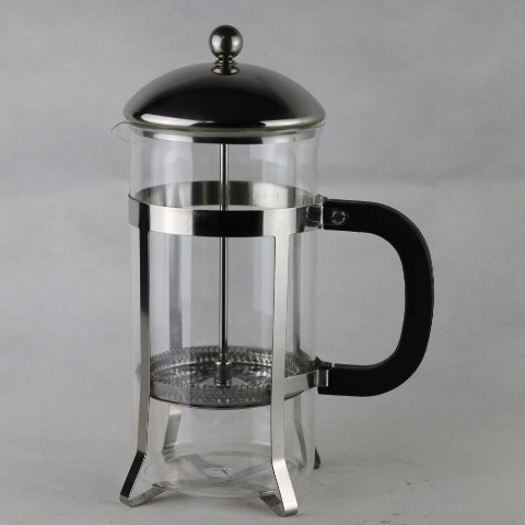 Ceainic de cafea din sticla borosilicată rezistentă la temperatură, maker de ceai, presă franțuzească și spumator de lapte din oțel inoxidabil