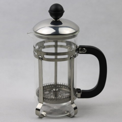 Ceainic de cafea din sticla borosilicată rezistentă la temperatură, maker de ceai, presă franțuzească și spumator de lapte din oțel inoxidabil