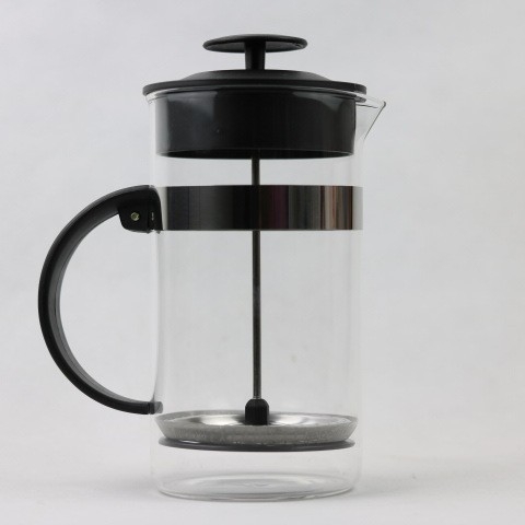 Ceainic de cafea din sticla borosilicată rezistentă la temperatură, maker de ceai, presă franțuzească și spumator de lapte din oțel inoxidabil