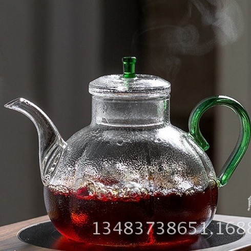 Ceainic din sticlă în stilul Dinastiei Song, pentru prepararea ceaiului verde, rezistent la temperaturi înalte