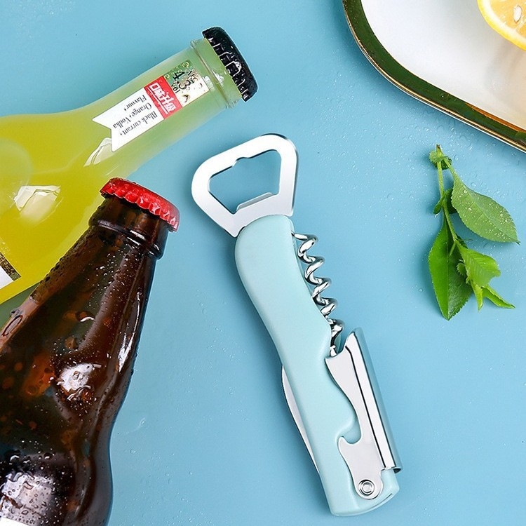 Deschizător de sticle multifuncțional pentru uz casnic – deschizător pentru bere, vin roșu și alb, deschizător de conserve, design creativ
