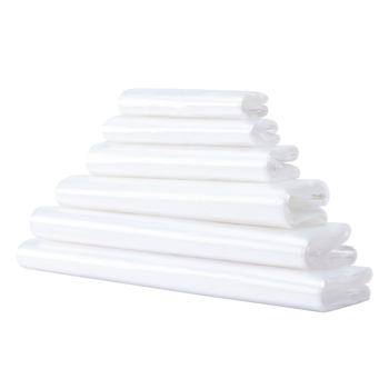Pungi de plastic albe, transparente, de calitate alimentară, pentru chifle, produse de panificație, fructe și legume; pentru cumpărături și uz casnic