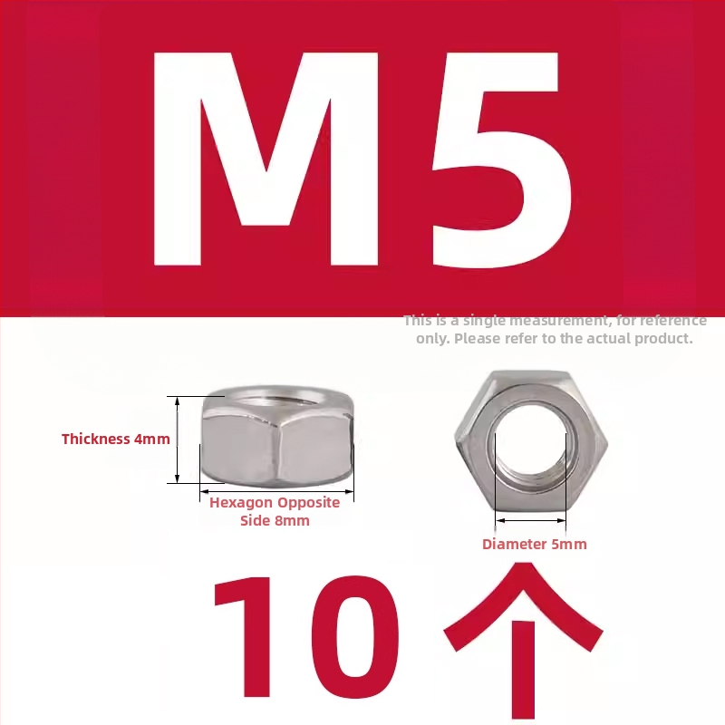 Šróby na držadlo woku a matice na rukoväť hrnca, protišmykové skrutky, M4/M5/M6×8 mm, 304 nerezová oceľ