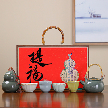 Set de ceai Kung Fu din ceramică, stil modern, cadou pentru aniversări corporative și ocazii de afaceri