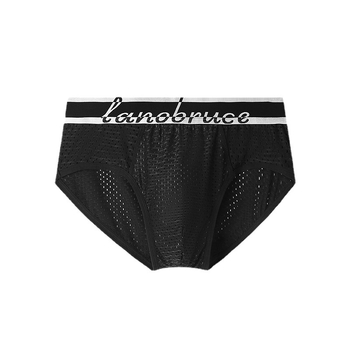 Férfi Ice Silk hálószövött alsónadrág, hálós mintázatú, középső derekú, légáteresztő, plusz méret