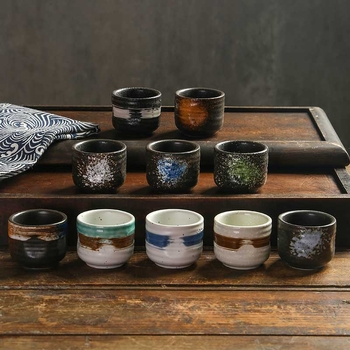 Pahar japonez de sake din ceramică, stil retro, rezistent la temperaturi înalte, capacitate 1–100 ml, un singur pahar