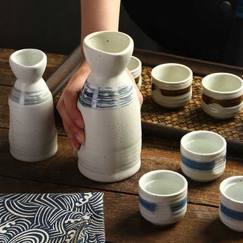 Pahar japonez de sake din ceramică, stil retro, rezistent la temperaturi înalte, capacitate 1–100 ml, un singur pahar