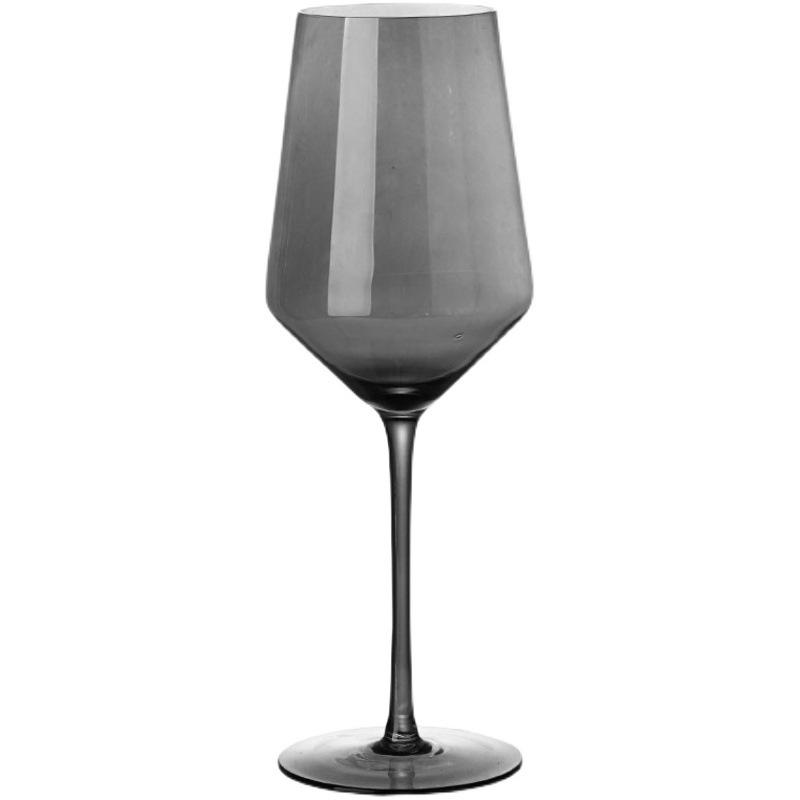 Pahar de vin din cristal cu picior negru electrogalvanizat, stil european pentru banchet