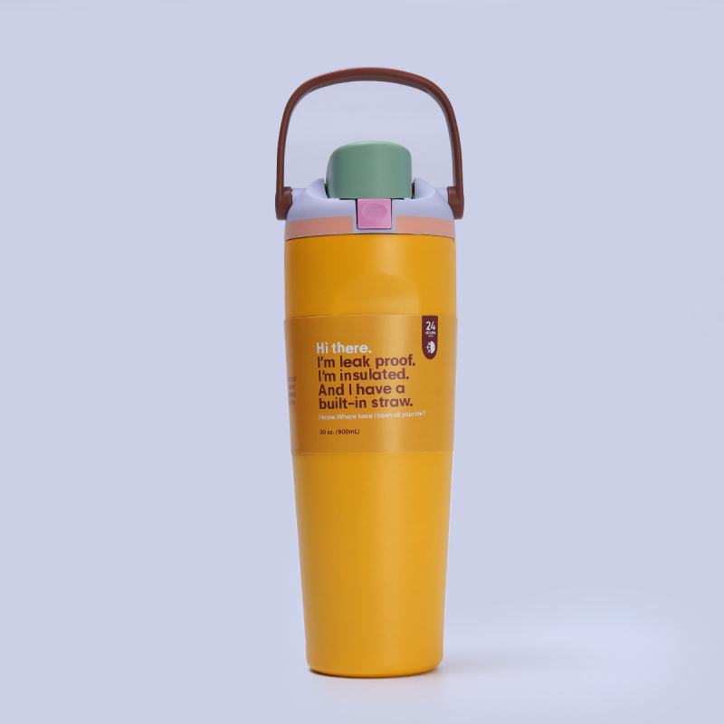 Cană izolată de 30oz pentru mașină, cu capacitate mare, cană portabilă pentru drumeții, păstrează băuturile reci, imprimare logo disponibil