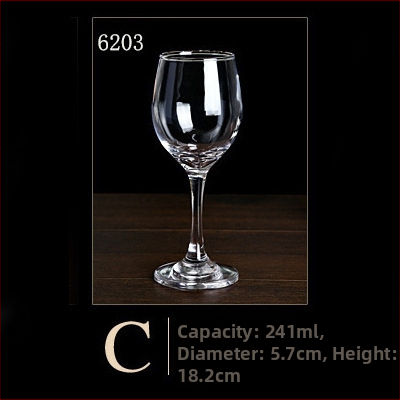Set de pahare din sticlă pentru vin roșu, uz casnic și hotelier, pahare înalte, design creativ, 201–300 ml, 6–10 buc.