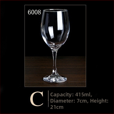 Set de pahare din sticlă pentru vin roșu, uz casnic și hotelier, pahare înalte, design creativ, 201–300 ml, 6–10 buc.