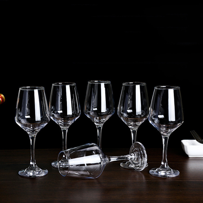 Set de pahare din sticlă pentru vin roșu, uz casnic și hotelier, pahare înalte, design creativ, 201–300 ml, 6–10 buc.