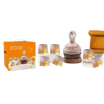 Decantator rotativ pentru vin roșu din cristal – set de accesorii pentru vin, uz casnic