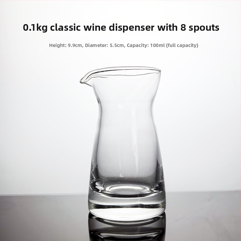 Set de pahare de vin din sticlă, cu pahar Maotai și dozator, logo imprimat, design modern minimalist.