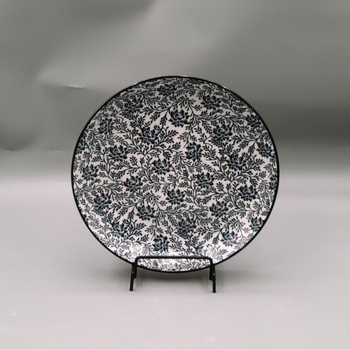 Vas ceramice în stil japonez cu desen sub glazură pe ramuri – set de veselă modern minimalist: farfurii pentru sushi, boluri cu motive de zăpadă și boluri pentru fructe