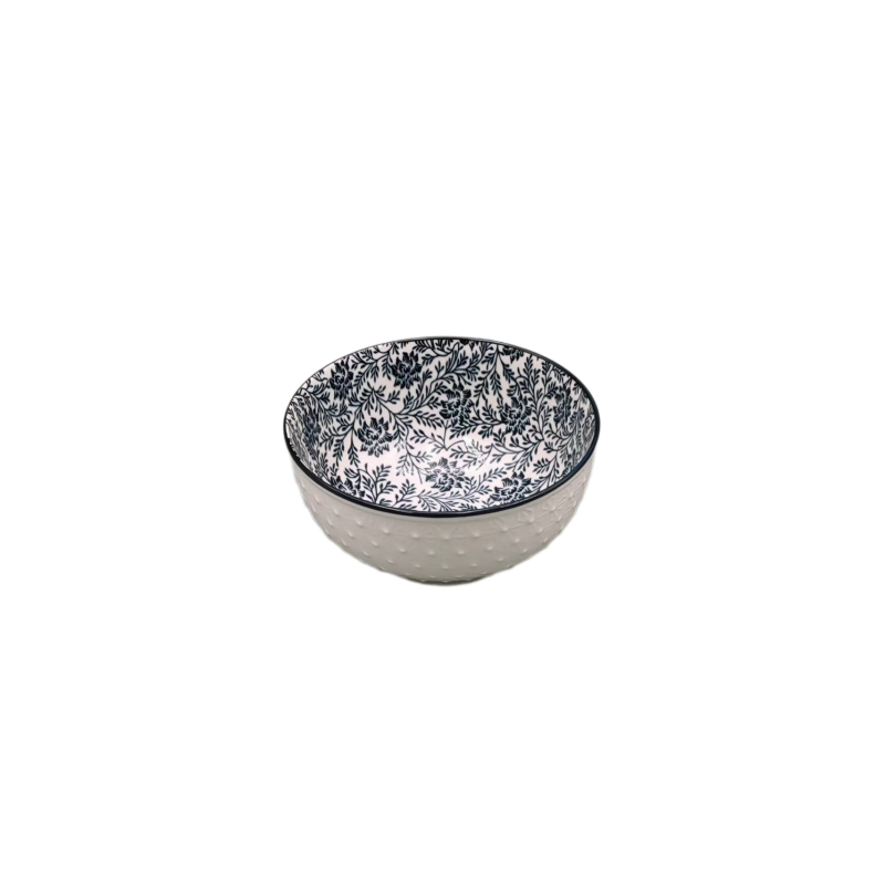 Vas ceramice în stil japonez cu desen sub glazură pe ramuri – set de veselă modern minimalist: farfurii pentru sushi, boluri cu motive de zăpadă și boluri pentru fructe