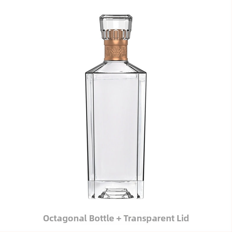 500 ml sklenená prázdna fľaša na nápoje, balenie v kartónovej krabici s ôsmimi stranami, domáci set