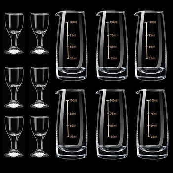 Set de pahare pentru lichior din cristal, pentru uz casnic, cu suport compact pentru pahare și pahare de tip shot