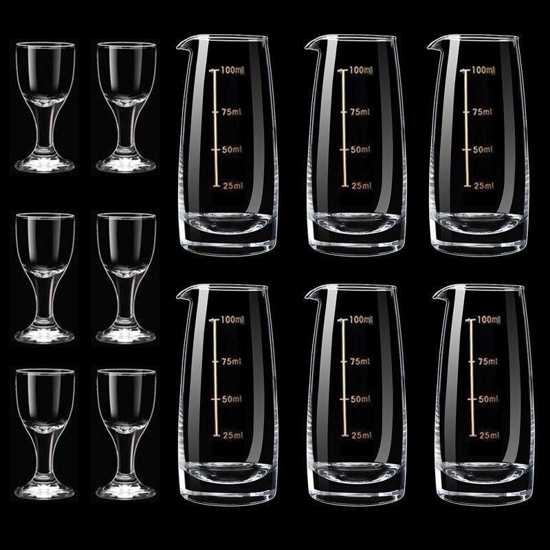 Set de pahare pentru lichior din cristal, pentru uz casnic, cu suport compact pentru pahare și pahare de tip shot