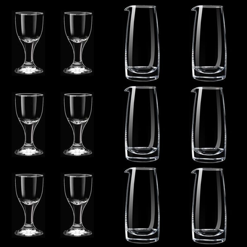 Set de pahare pentru lichior din cristal, pentru uz casnic, cu suport compact pentru pahare și pahare de tip shot