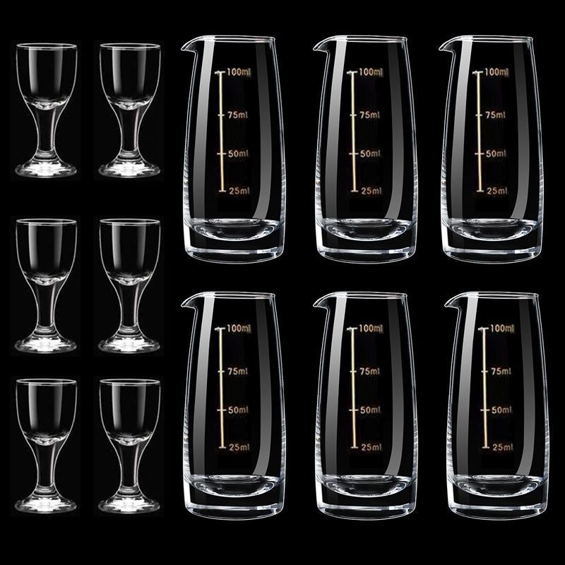 Set de pahare pentru lichior din cristal, pentru uz casnic, cu suport compact pentru pahare și pahare de tip shot