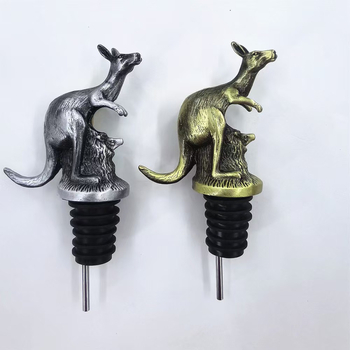 Distribuitor creativ pentru vin cu cap de urs-cangur, din aliaj de zinc și oțel inoxidabil 304