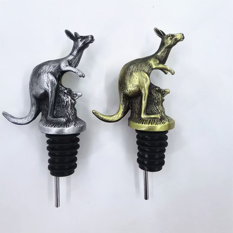 Distribuitor creativ pentru vin cu cap de urs-cangur, din aliaj de zinc și oțel inoxidabil 304