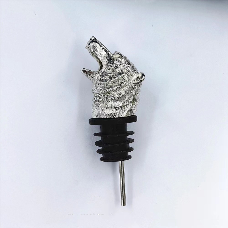Distribuitor creativ pentru vin cu cap de urs-cangur, din aliaj de zinc și oțel inoxidabil 304
