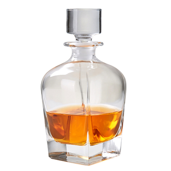 Decantor de vin în stil european și dispenser de whisky, sticlă cristal, design nordic, set de 6 piese